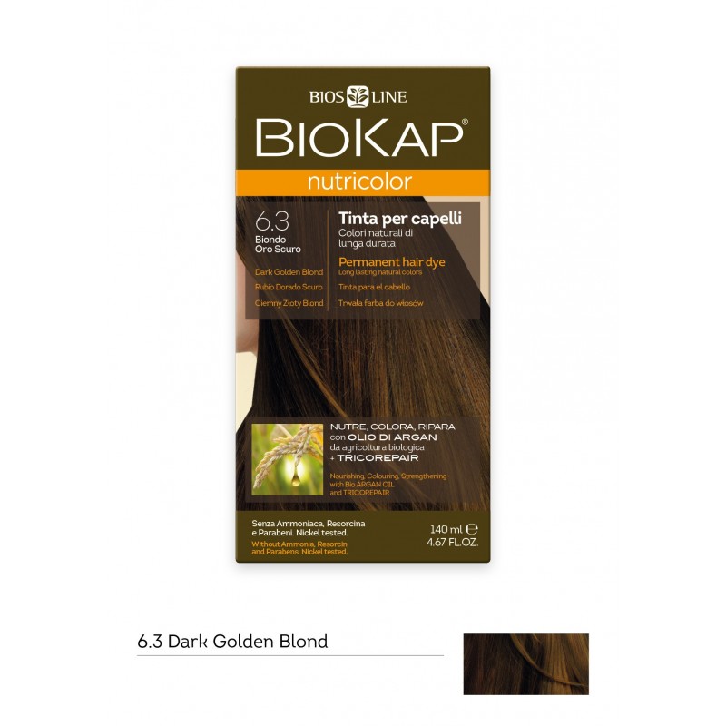 BioKap®, Nutricolor püsivärv (6.30 tume kuldblond)