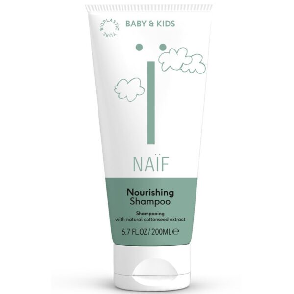 Naïf, Niisutav pisaravaba šampoon puuvillaseemne ekstraktiga, 200ml