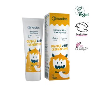 Nordics, Apelsinimaitseline vegan hambapasta lastele, 0-4 eluaastat, 50ml
