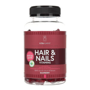 VitaYummy, Hair & Nails Vitamins Raspberry, 60tk