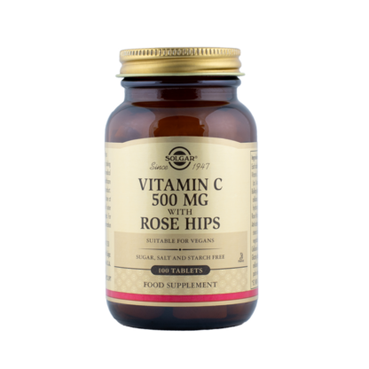 Solgar, C Vitamiin 500 Mg + kibuvits, 100tbl