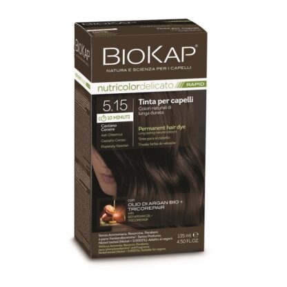 BioKap®, Nutricolor Delicato Rapid püsivärv (5.15 tuhkkastan)
