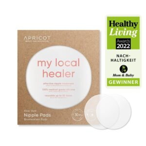 Apricot, Meditsiinilisest silikoonist taastavad nibupadjad aloe veraga, 30x korduvkasutatav