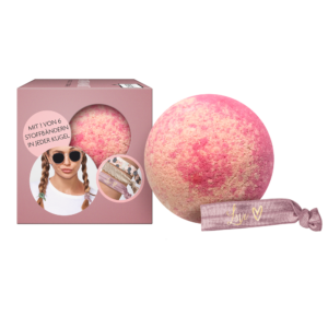 Fesh, Pink vannipomm üllatusega (juuksekumm/käepaelaga), 150g