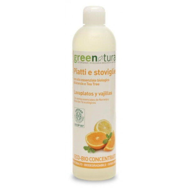 Greenatural, Nõudepesuvahend apelsini ja teepuuõliga, 500ml