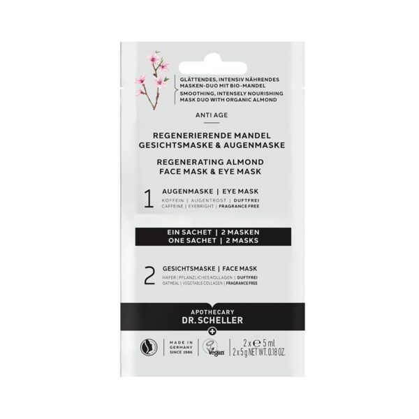 Dr. Scheller, Näomask ja silmamask Mandli Taastav, 2x5ml
