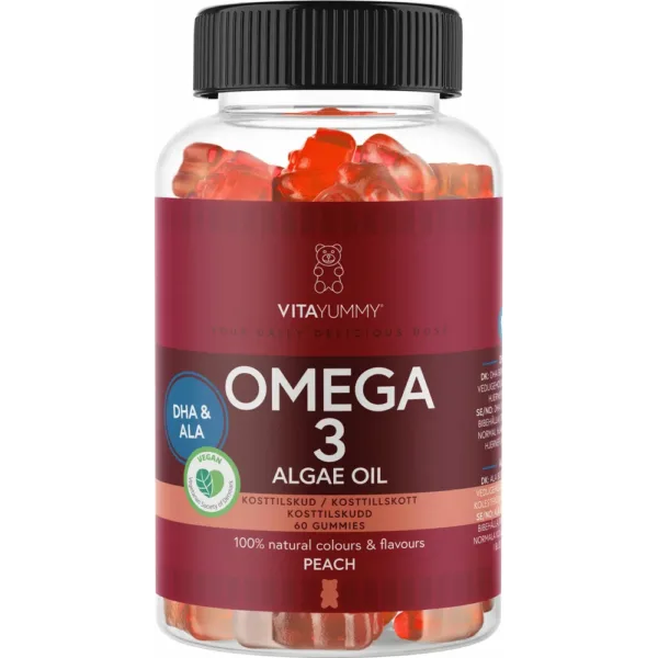 VitaYummy, Omega 3 Peach, 60tk