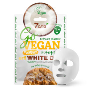 7Days, GoVEGAN näomask Yummy Monday WHITE DAY, 25g