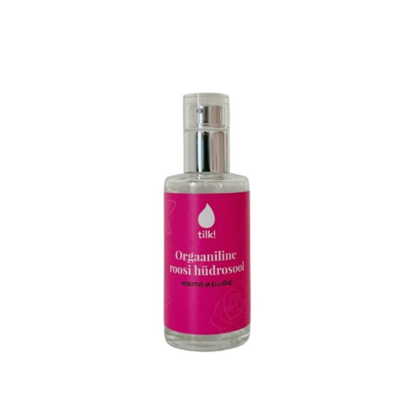 Tilk! Orgaaniline roosi hüdrosool särava naha jaoks, 60ml