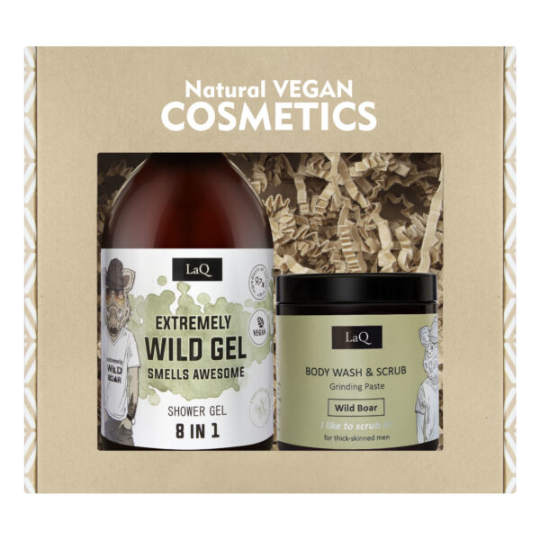 LaQ, Kinkekomplekt Wild Boar SILEDAKE dušigeel 500ml+suhkrukoorija 220g