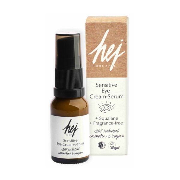 Hej Organic, Silmaümbruse kreem-seerum tundlikule nahale, 15ml