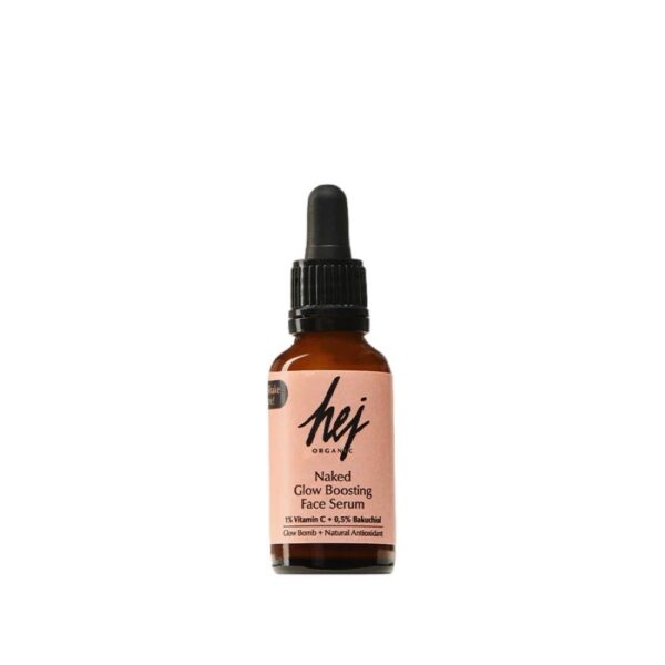 Hej Organic, Naked Glow Boosting näoseerum C-vitamiini ja bakuchioliga, 30ml