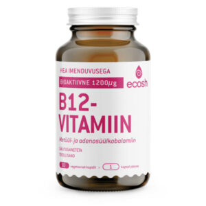 Ecosh, B12-vitamiin – bioaktiivne, 90 kapslit