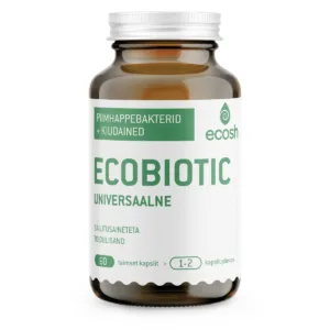 Ecosh, Ecobiotic universaalne piimhappebakterid + kiudained, 60 kapslit
