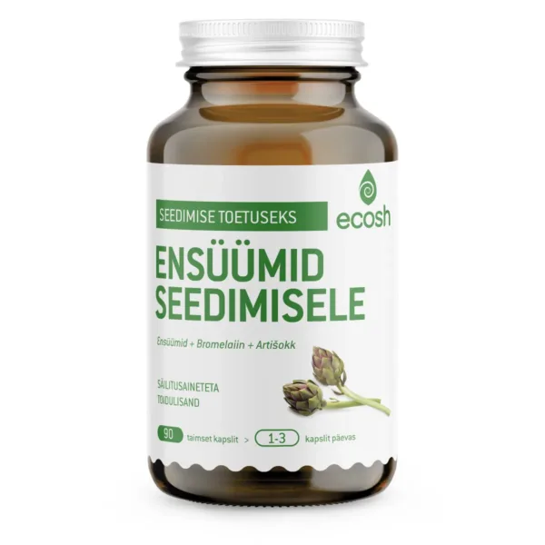 Ecosh, Ensüümid seedimisele – ensüümid, bromelaiin, artišokk, 90 kapslit