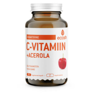 Ecosh, C-vitamiin acerolaga – bioaktiivne, 90 kapslit