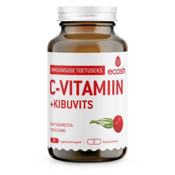 Ecosh, C-vitamiin + kibuvits, 90 kapslit