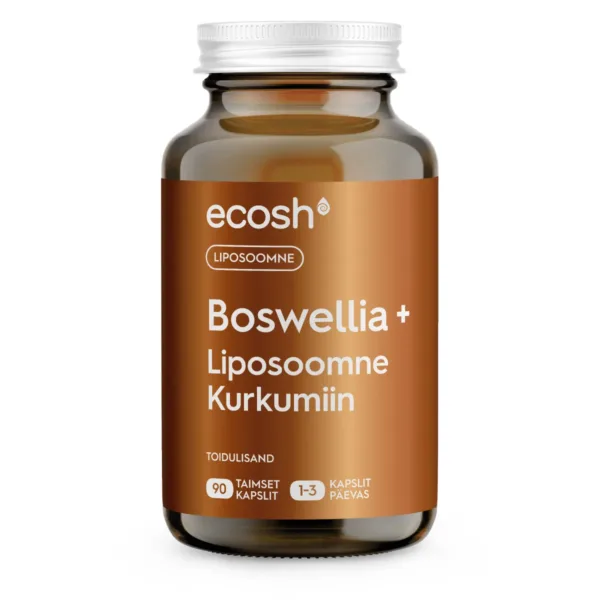 Ecosh, Boswellia + liposoomne kurkumiin – looduslik abi valu korral, 90 kapslit