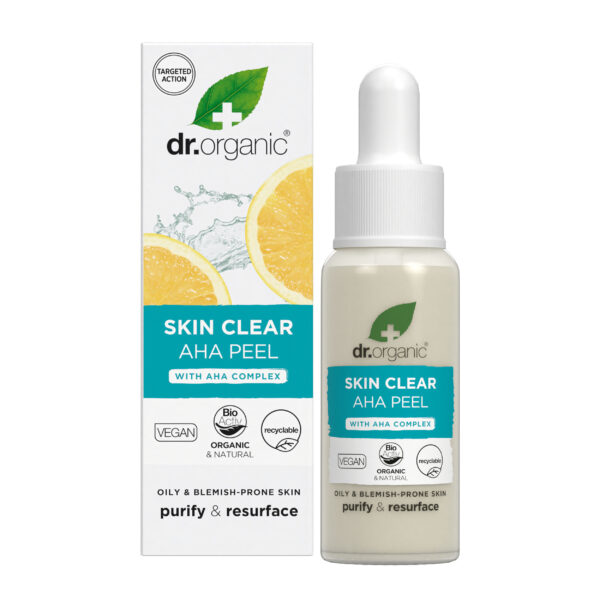 Dr Organic, Skin Clear AHA happekoorija, 30ml