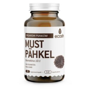 Ecosh, Musta pähkli ekstrakt – puhastav, 90 kapslit