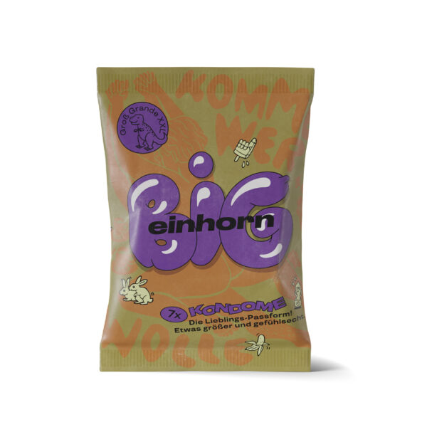 Einhorn, Vegan kondoomid BIG, 7tk