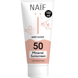 Naïf, Mineraalne päikesekreem beebidele ja lastele SPF50, 100ml