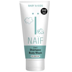 Naïf, 2-in-1 šampoon ja pesugeel 0% lõhnaaineid, 200ml