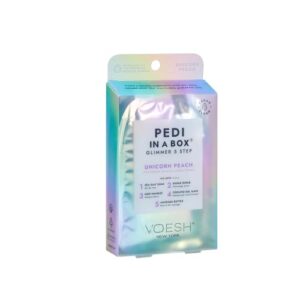 Voesh, Pediküürikomplekt: Glimmer 5 Step - Unicorn Peach