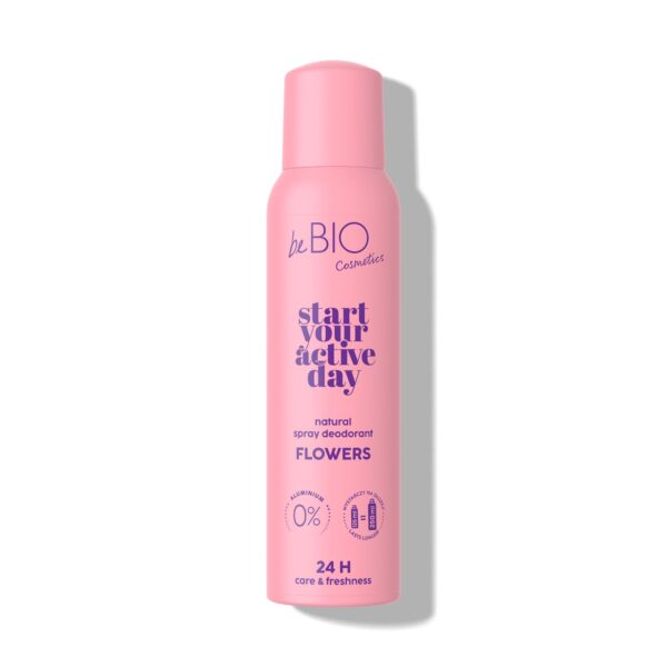beBIO, Looduslik deodorant sprei Start Your Active Day Flowers, 125ml