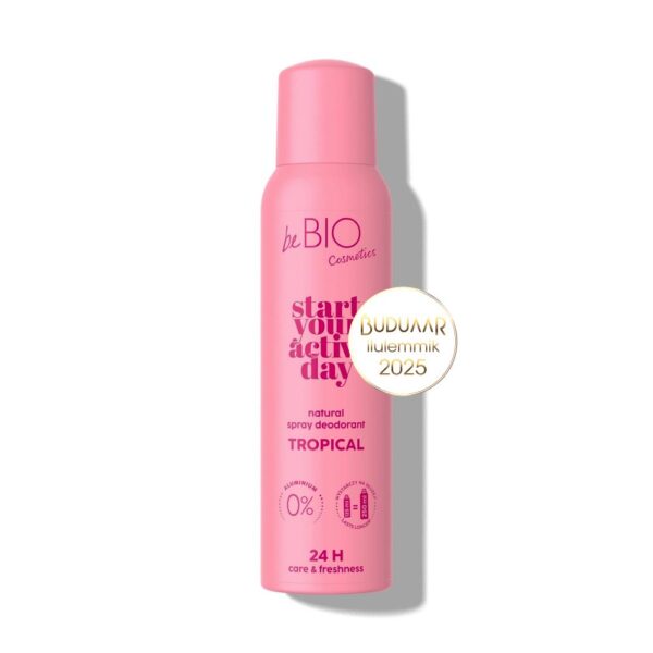 beBIO, Looduslik deodorant sprei Start Your Active Day Tropical, 125ml