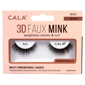 Cala, Kunstripsmed 3D FauxMink Noir