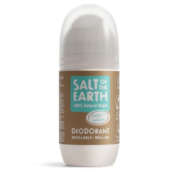 Salt of the Earth, Looduslik ja taastäidetav rulldeodorant Ginger & Jasmine, 75ml
