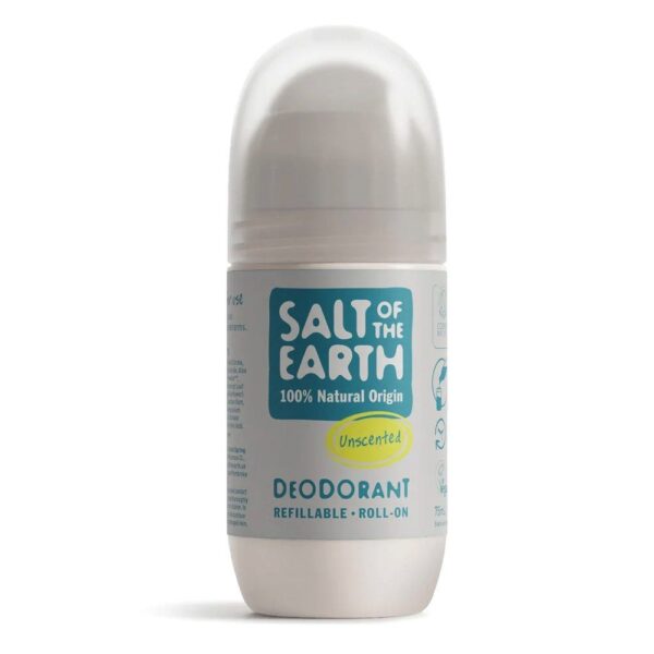 Salt of the Earth, Looduslik ja taastäidetav rulldeodorant Unscented, 75ml
