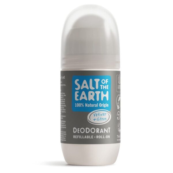 Salt of the Earth, Looduslik ja taastäidetav rulldeodorant Vetiver & Citrus, 75ml