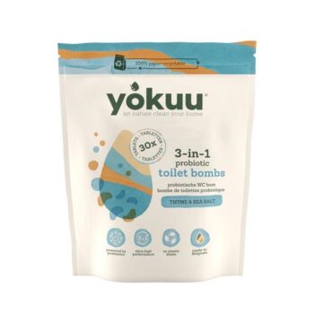 Yokuu, 3in1 probiootilised WC puhastustabletid Thyme & Sea Salt, 30tk