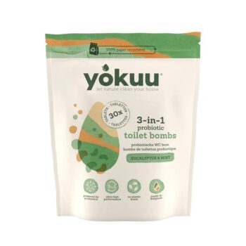 Yokuu, 3in1 probiootilised WC puhastustabletid Eucalyptus & Mint, 30tk