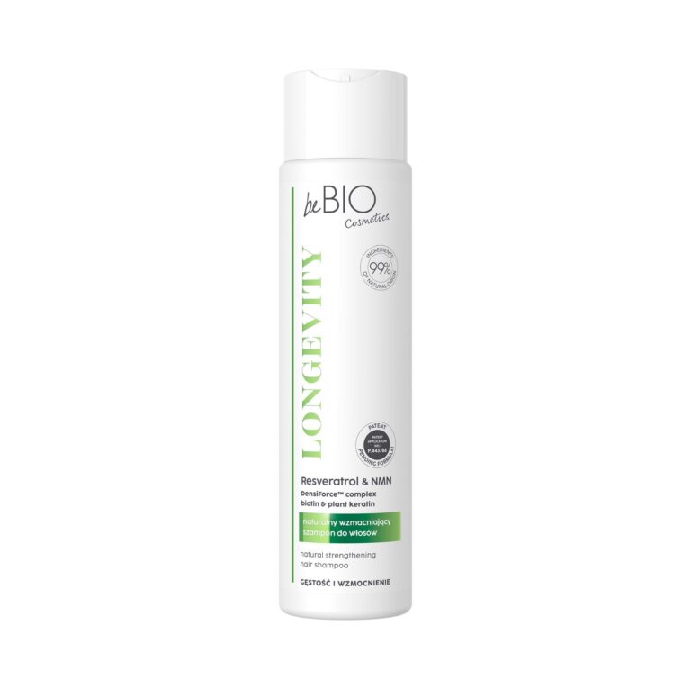 beBIO, Longevity juukseid tugevdav ja tihendav šampoon, 300ml