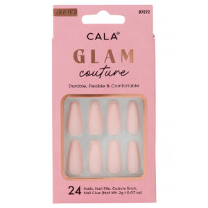 Cala, Glam Couture Coffin Pink Matte kunstküüned 24tk