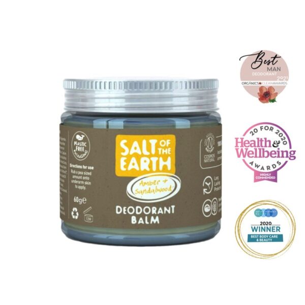 Salt of the Earth, Plastikuvaba looduslik kreemdeodorant Amber & Sandalwood, 60g